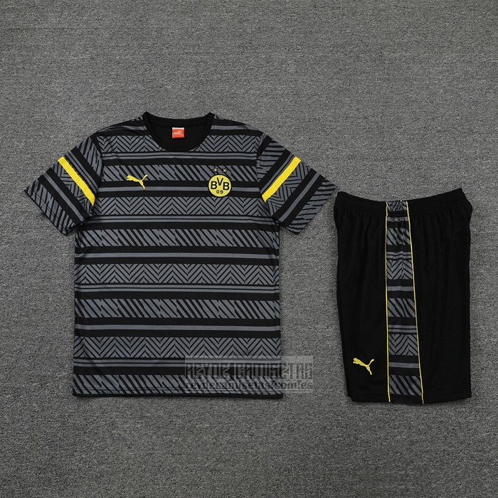 Chandal del Borussia Dortmund Manga Corta 2022-2023 Gris - Pantalon Corto
